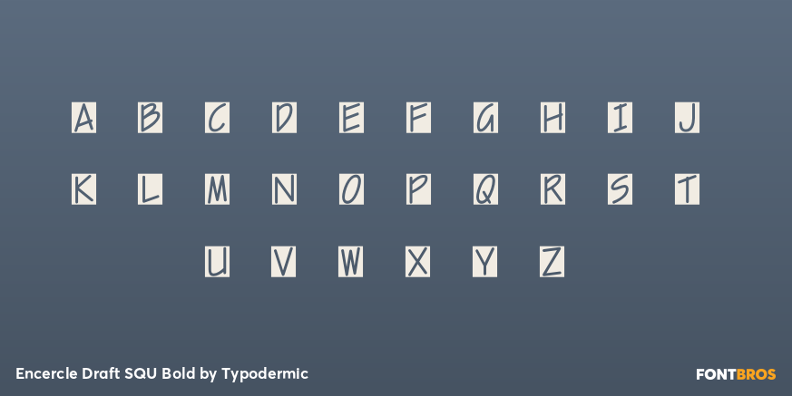 Encercle Draft SQU Bold Font Poster #2