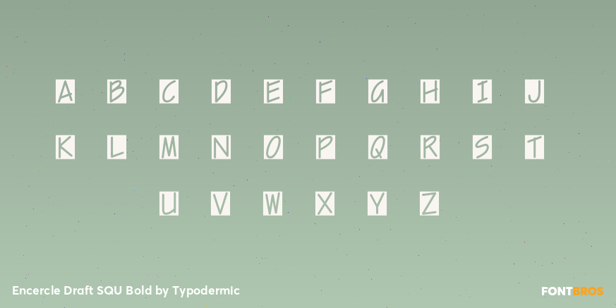 Encercle Draft SQU Bold Font Poster #3