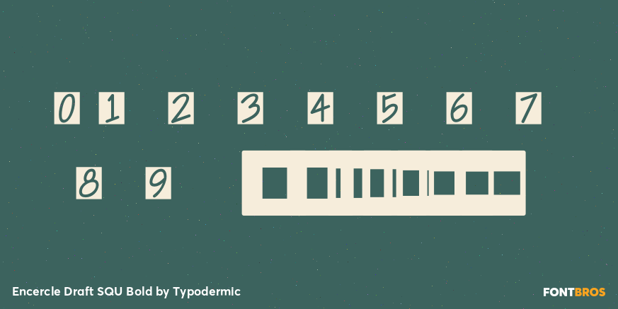 Encercle Draft SQU Bold Font Poster #4