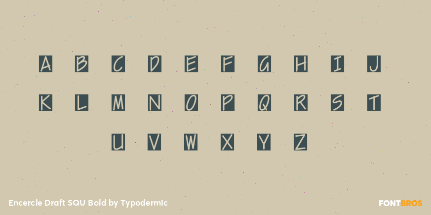 Encercle Draft SQU Bold Font Poster #3