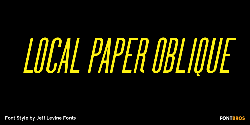Local Paper Oblique Font Poster #1