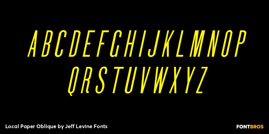 Local Paper Oblique Font Poster #2