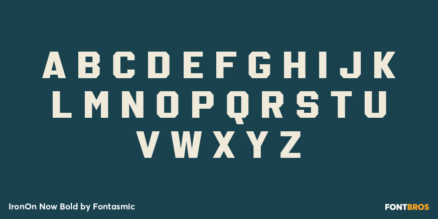 IronOn Now Bold Font Poster #2