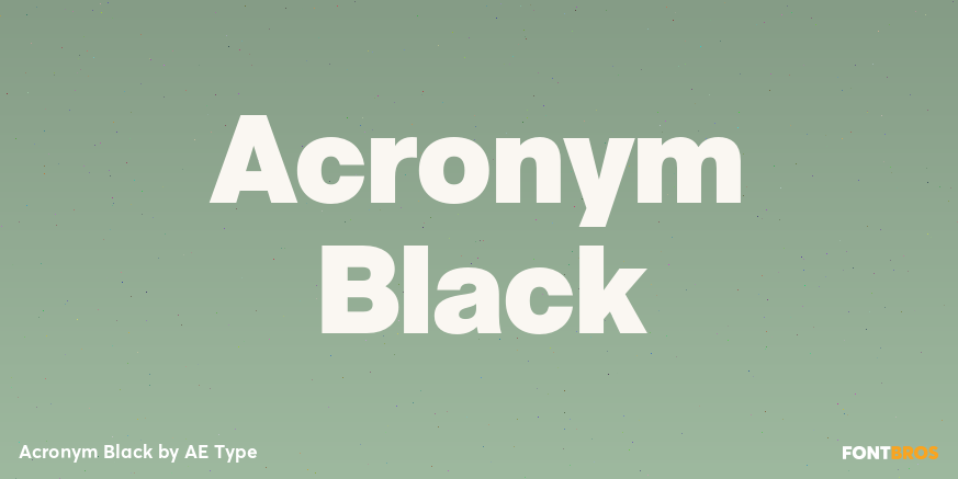 Acronym Black Poster