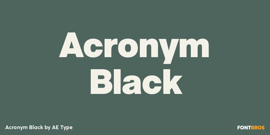 Acronym Black Poster