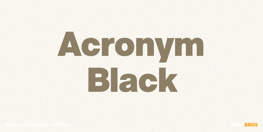 Acronym Black Poster