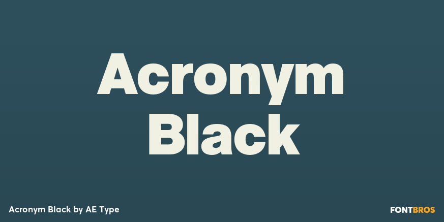 Acronym Black Poster