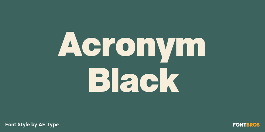 Acronym Black Poster