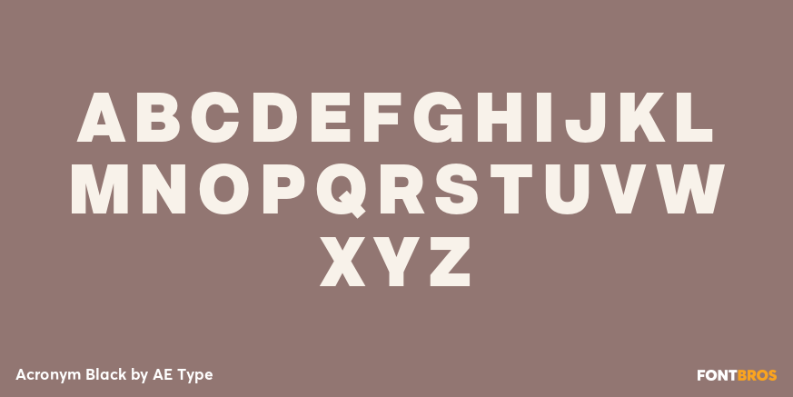 Acronym Black Font Poster #2