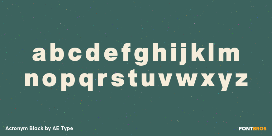 Acronym Black Font Poster #3