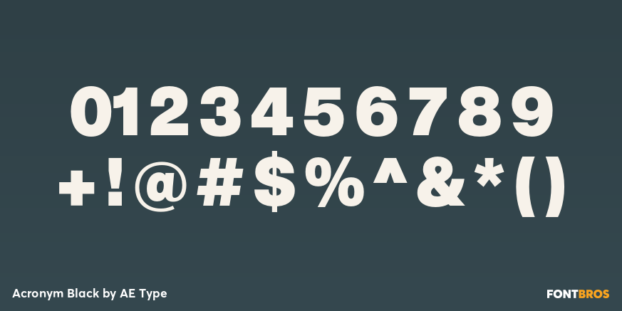 Acronym Black Font Poster #4