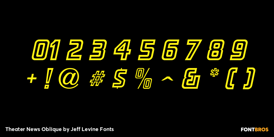 Theater News Oblique Font Poster #1