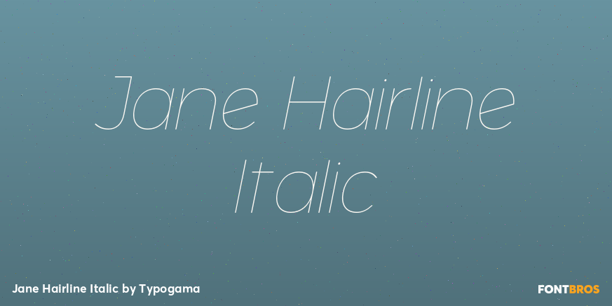 Jane Hairline Italic Poster