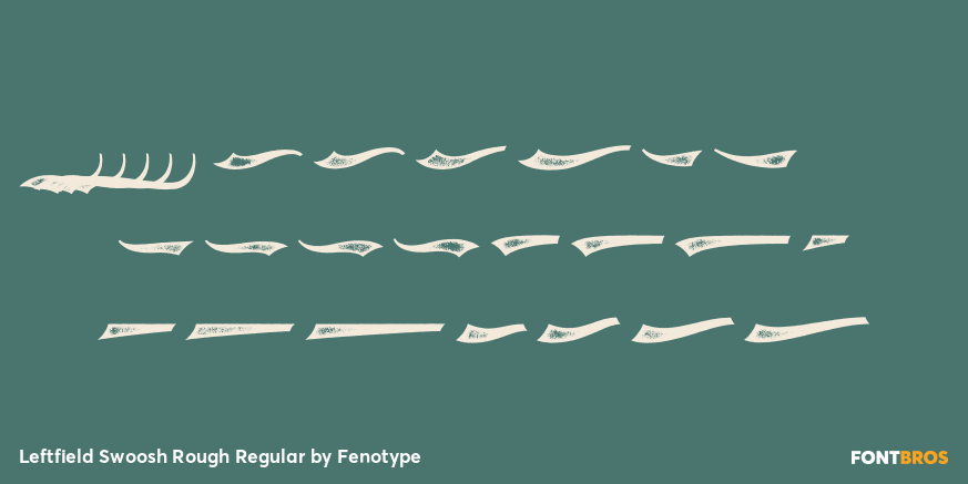 Leftfield Swoosh Rough Regular Font Poster #1