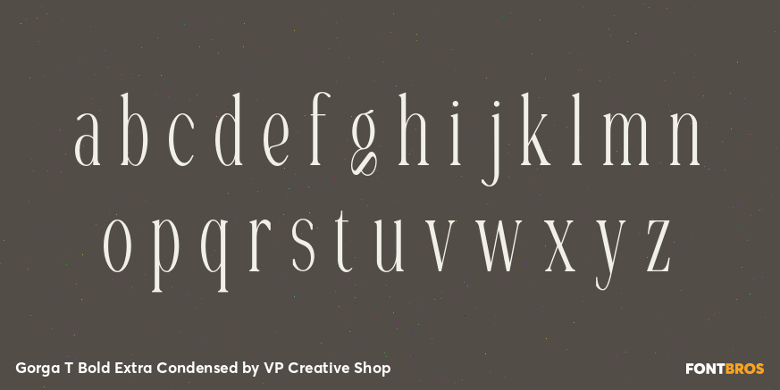 Gorga T Bold Extra Condensed Font Poster #3