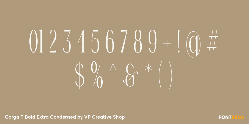 Gorga T Bold Extra Condensed Font Poster #4