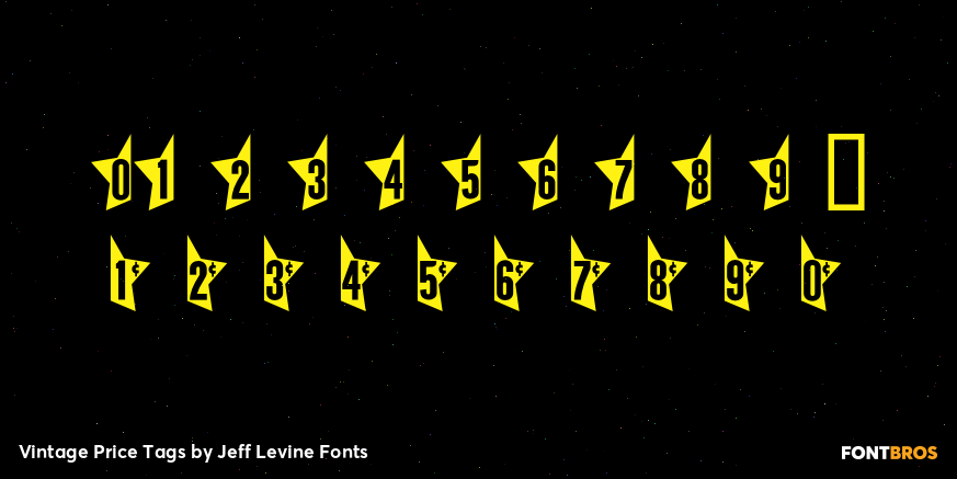 Vintage Price Tags Font Poster #4
