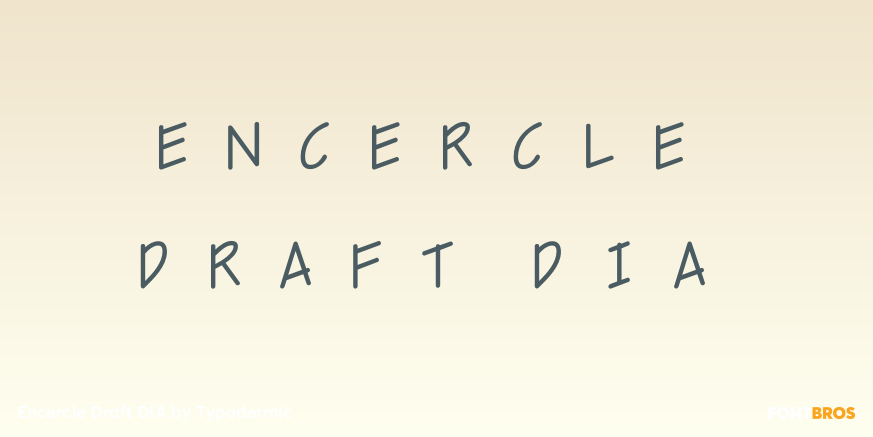 Encercle Draft DIA Font Poster #1
