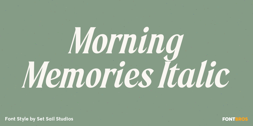 Morning Memories Italic Poster