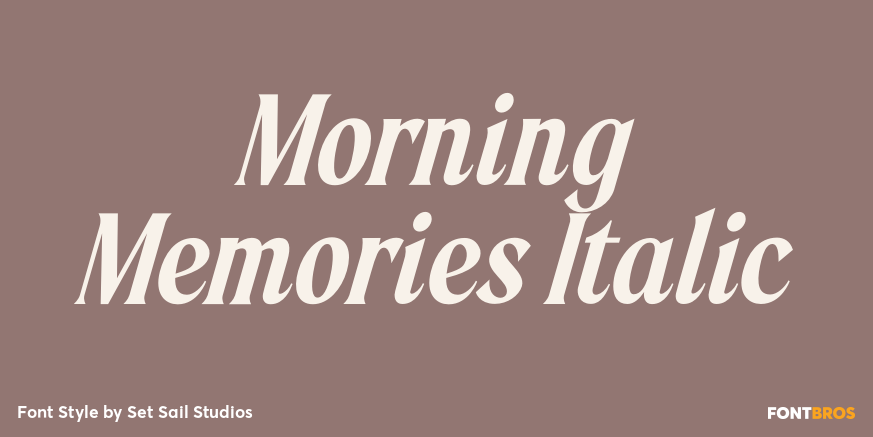 Morning Memories Italic Poster