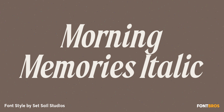 Morning Memories Italic Poster