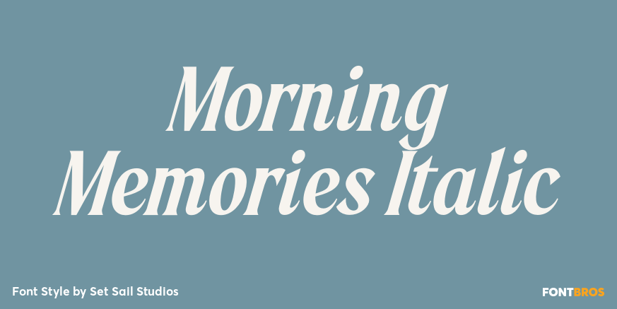 Morning Memories Italic Poster