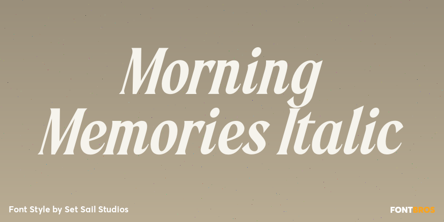 Morning Memories Italic Poster