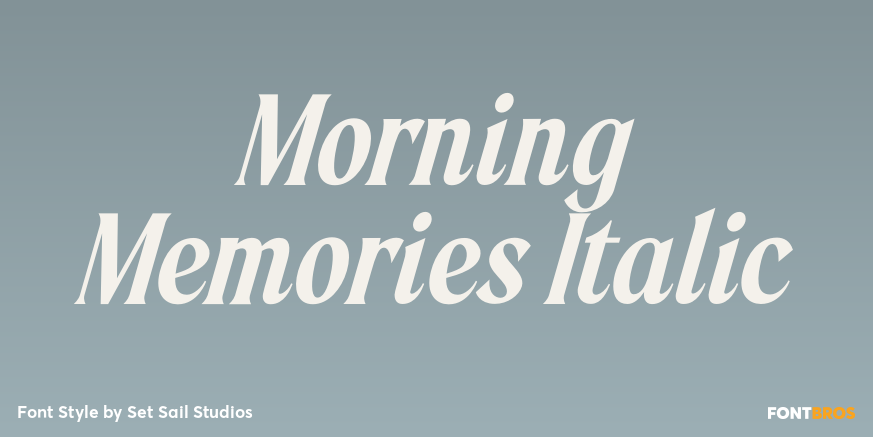 Morning Memories Italic Poster