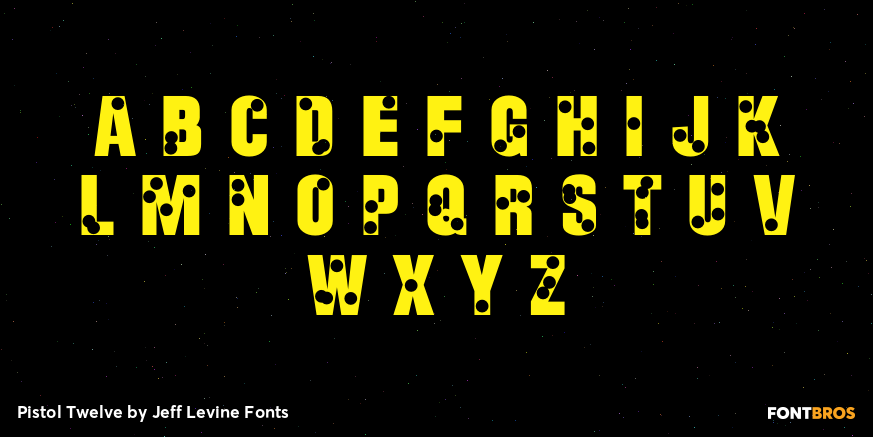 Pistol Twelve Font Poster #2