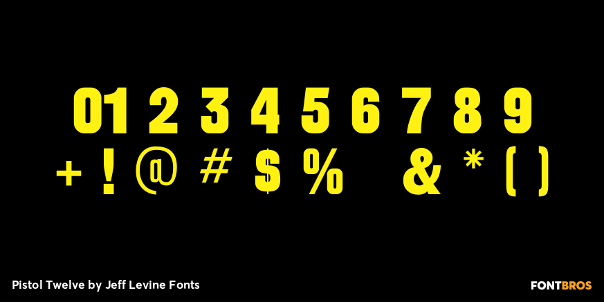 Pistol Twelve Font Poster #4
