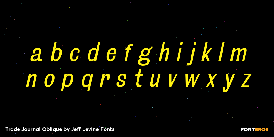 Trade Journal Oblique Font Poster #3
