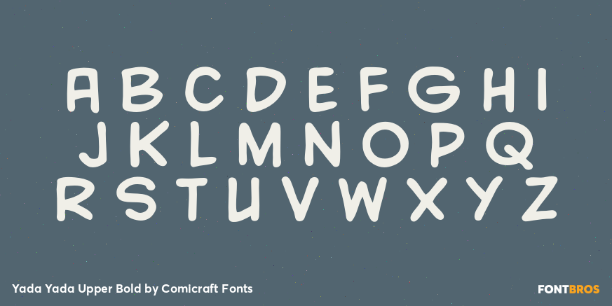 Yada Yada Upper Bold Font Poster #2