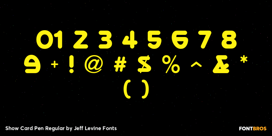 Show Card Pen Regular Font Poster #4