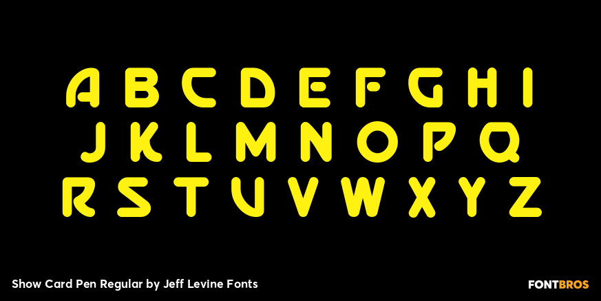 Show Card Pen Regular Font Poster #3