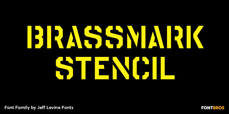 Brassmark Stencil Font Poster #1