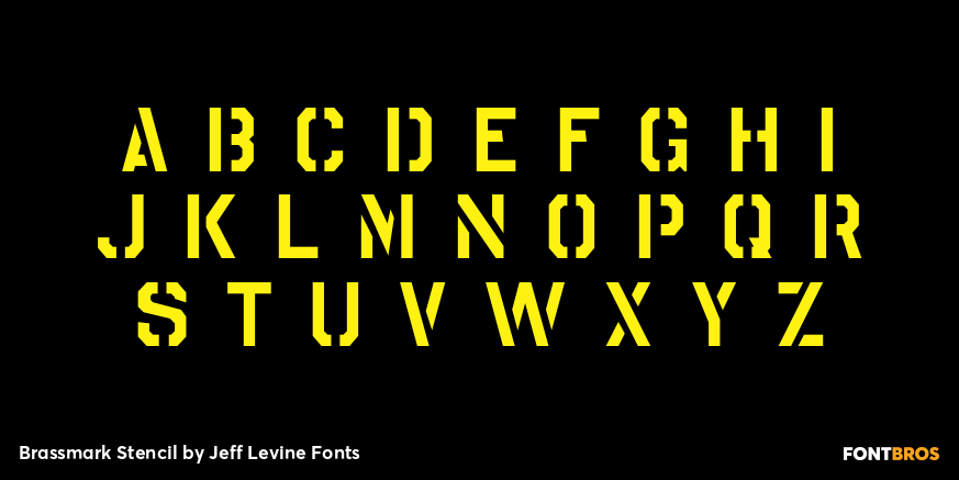 Brassmark Stencil Font Poster #2