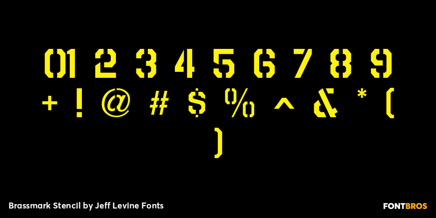 Brassmark Stencil Font Poster #4
