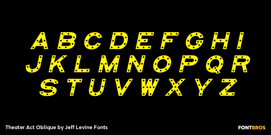 Theater Act Oblique Font Poster #3