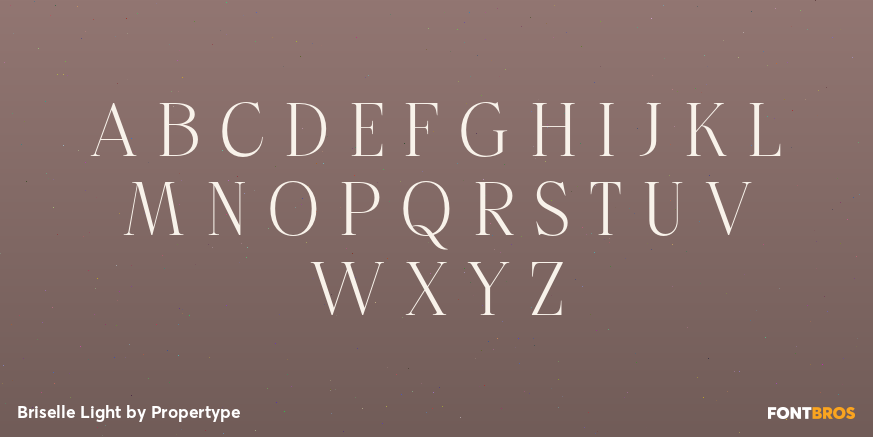 Briselle Light Font Poster #2