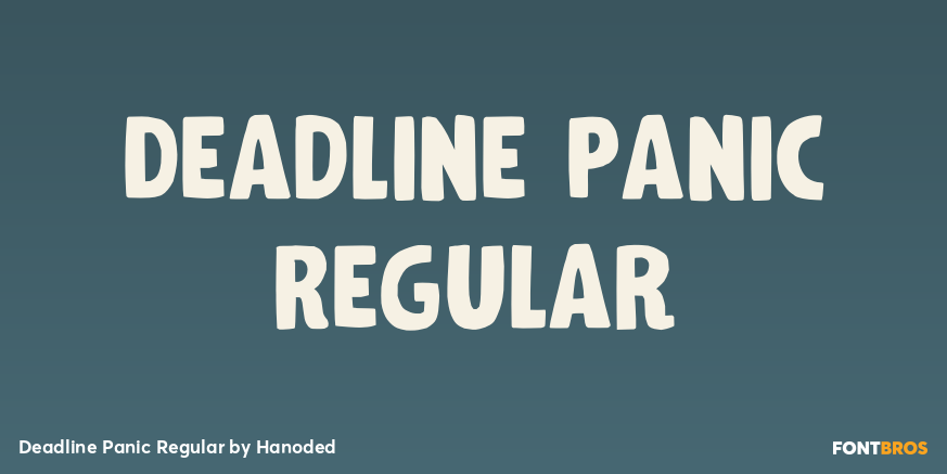Deadline Panic Regular Font Poster #1