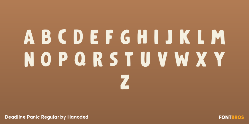 Deadline Panic Regular Font Poster #2