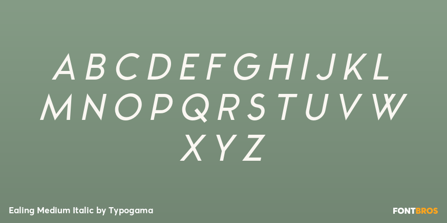 Ealing Medium Italic Font Poster #2