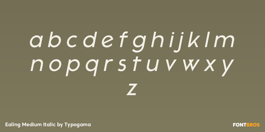 Ealing Medium Italic Font Poster #3