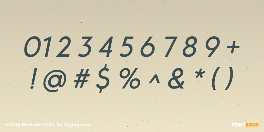 Ealing Medium Italic Font Poster #4