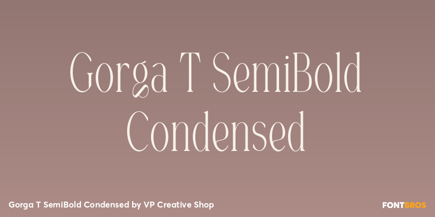 Gorga T SemiBold Condensed Font Poster #1