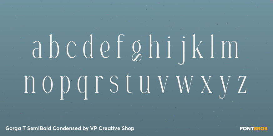 Gorga T SemiBold Condensed Font Poster #3