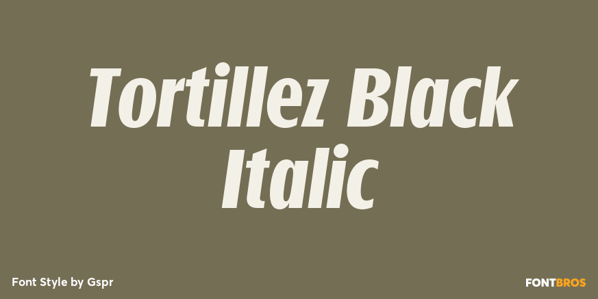 Tortillez Black Italic Poster