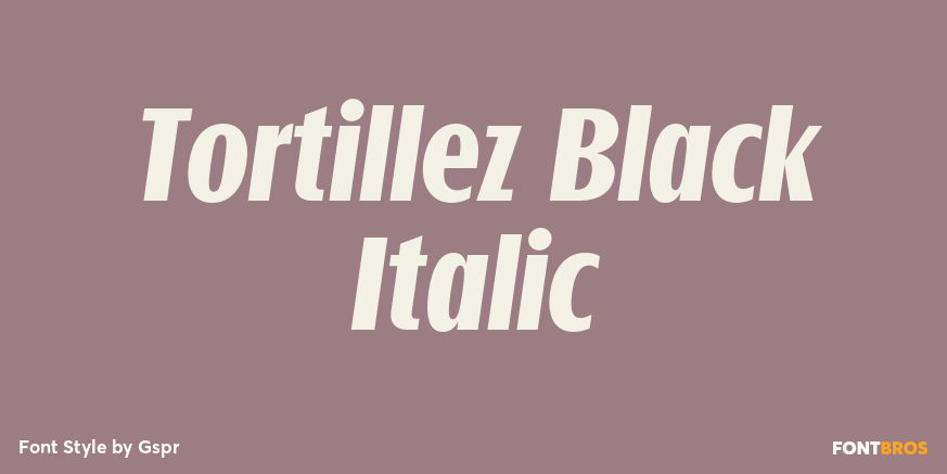 Tortillez Black Italic Poster
