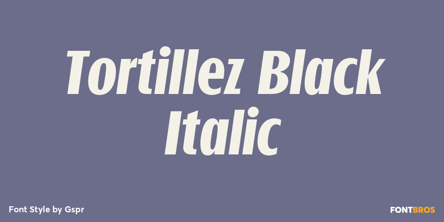 Tortillez Black Italic Poster