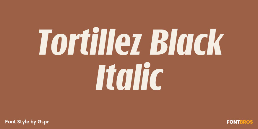 Tortillez Black Italic Poster
